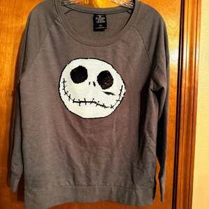 Disney The Nightmare Before Christmas Jack Skellington Sequin Sweatshirt